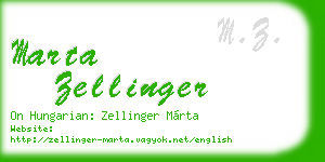 marta zellinger business card